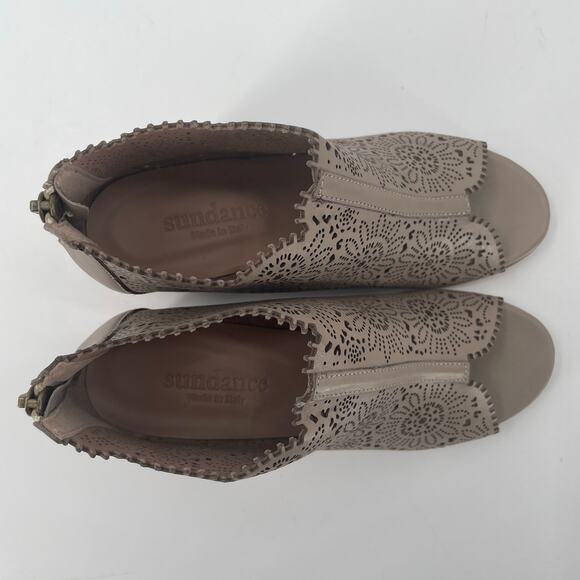 New Sundance Women's Penelope Bootie Sandals, Floral Cut-Out, Sz 37 Comfort Boho - Picture 7 of 15